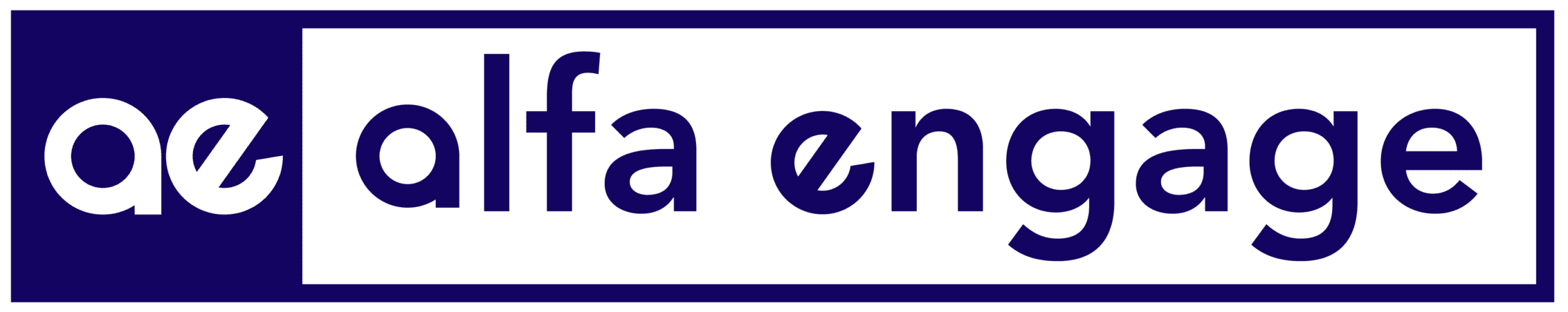 Logo for Alfa Engage, featuring a modern design with bold typography and a vibrant color scheme.
